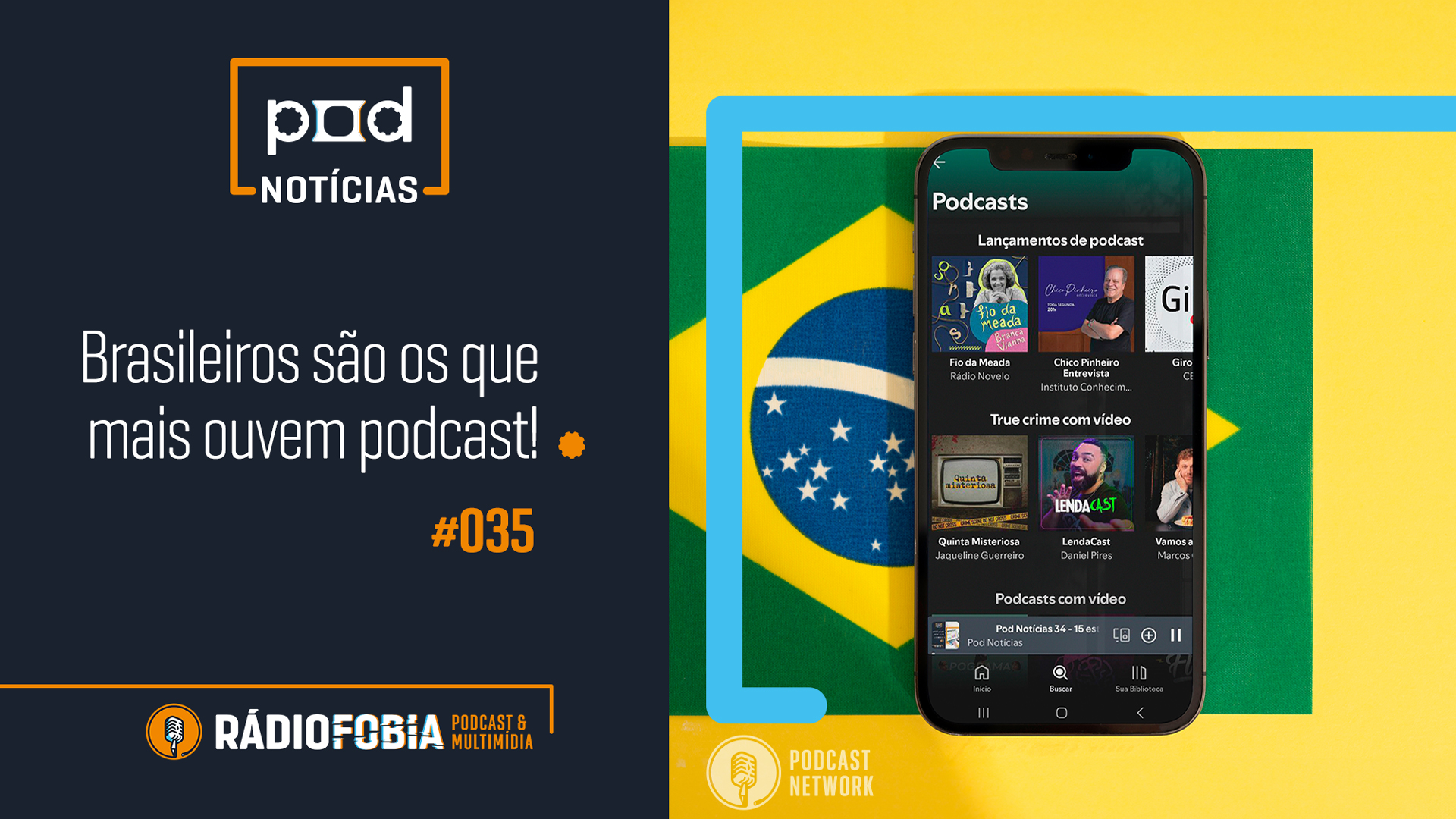 Pod Notícias 35 – Brasileiros são os que mais ouvem podcast!