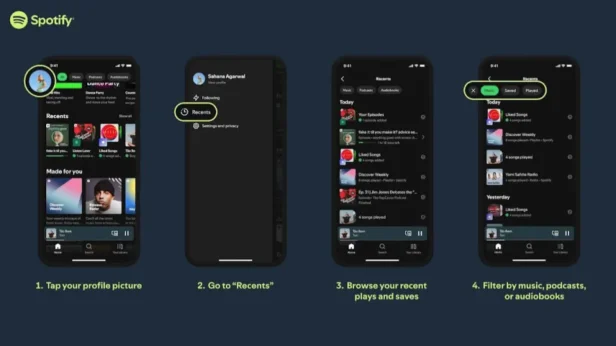 Spotify lança nova funcionalidade “Recents” para armazenar histórico de 90 dias
