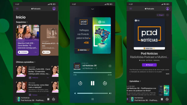 Apple Podcasts agora disponível no Android como app web